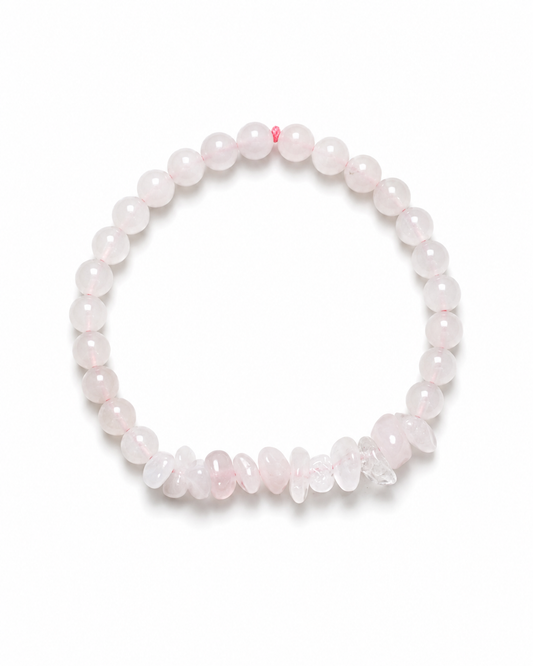 Rose quartz.     
Rose quartz