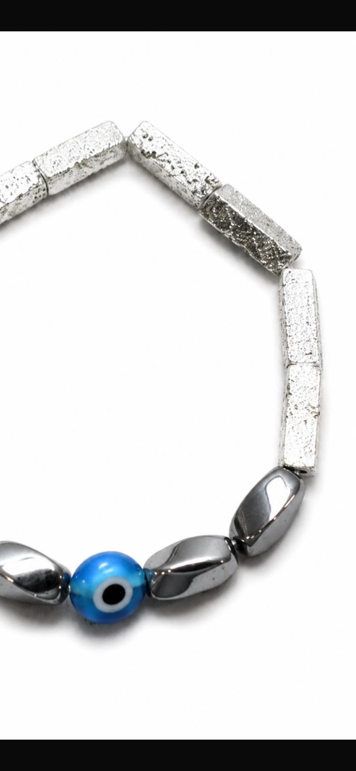 Evil steel 5.   
Hematite 
Lava stone 
Evil eye