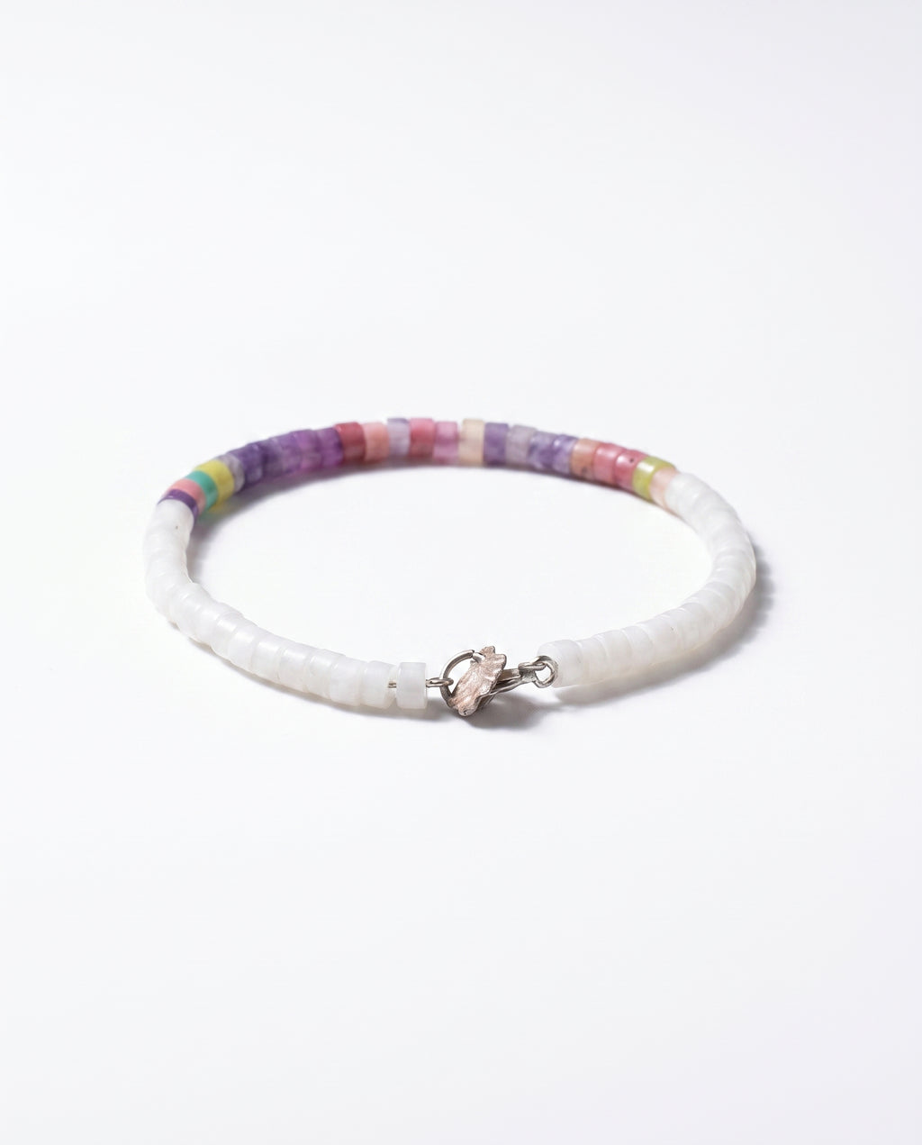 Moonshine .6.
White agate 
Multi color agate 
Sterling Silver 925