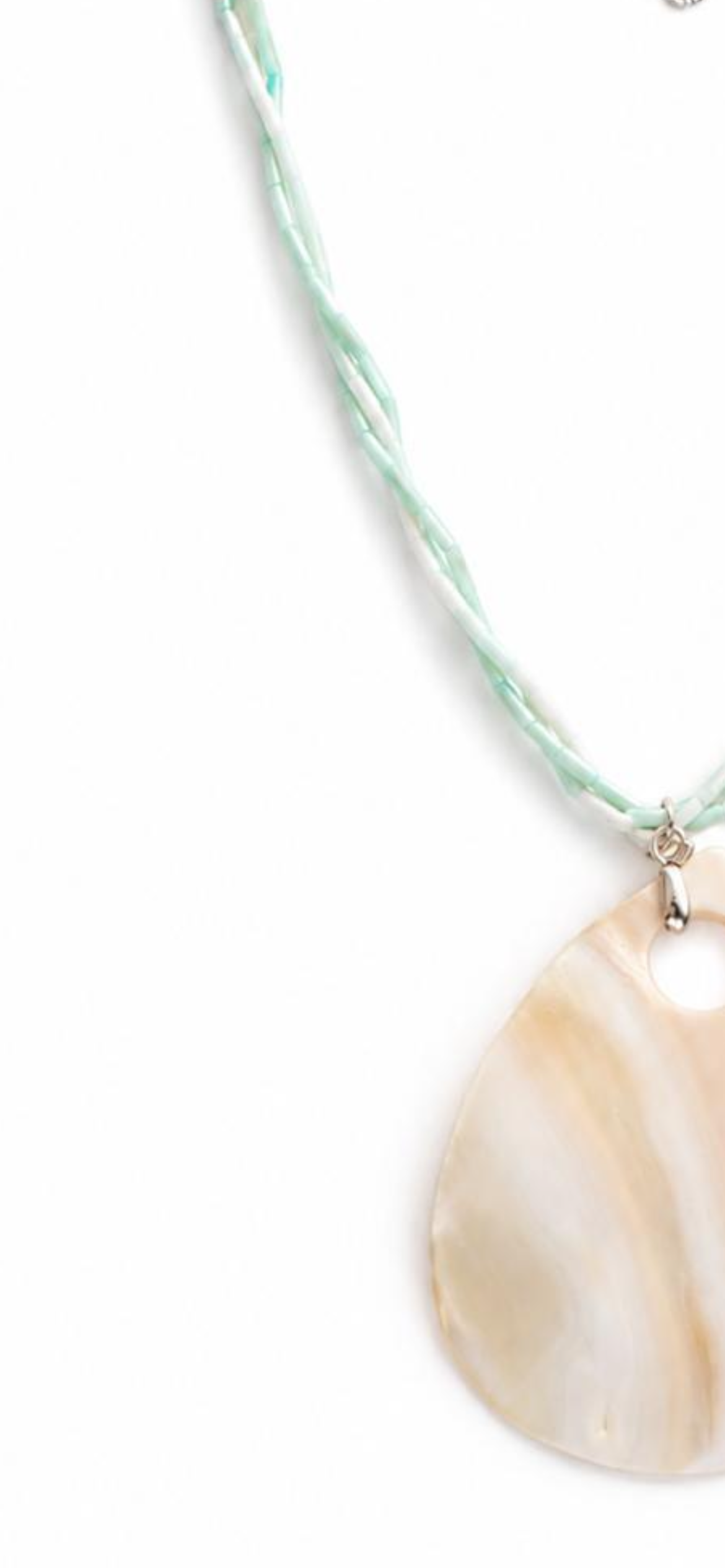 Lime sorbet.     
Mother of pearl 
Mother of pearl pendant 
Sterling Silver 925