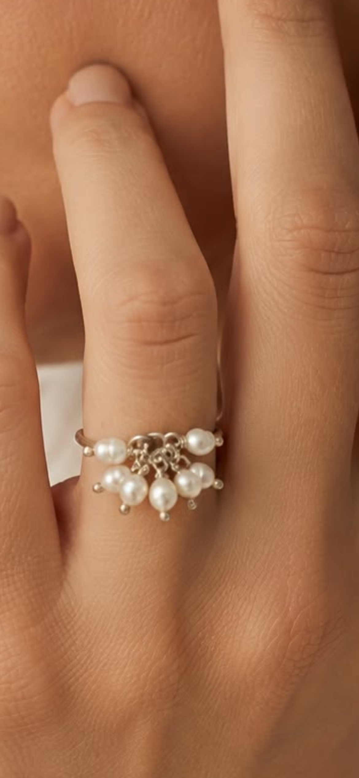 Pearl.   Sterling silver 925