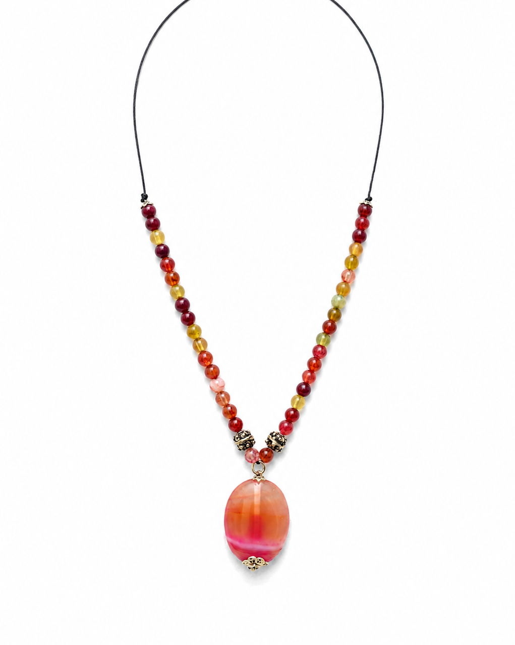 Pink pendant 
Multicolor agate 
Sterling silver 925