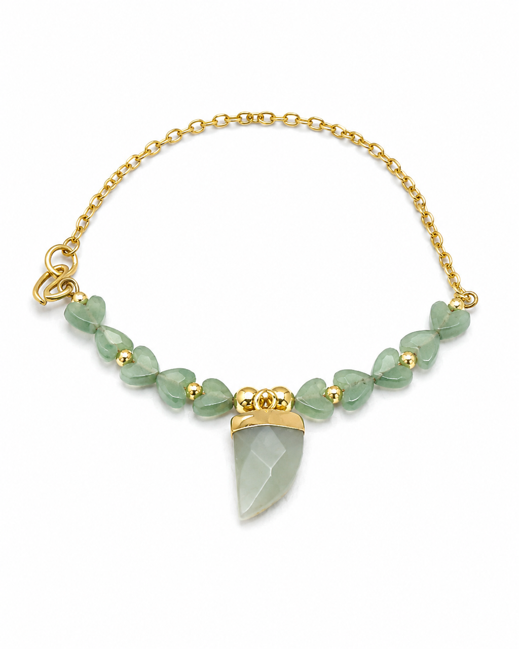 Aurora.  
Jade 
Hematite gold plated 
Sterling silver 925 gold plated