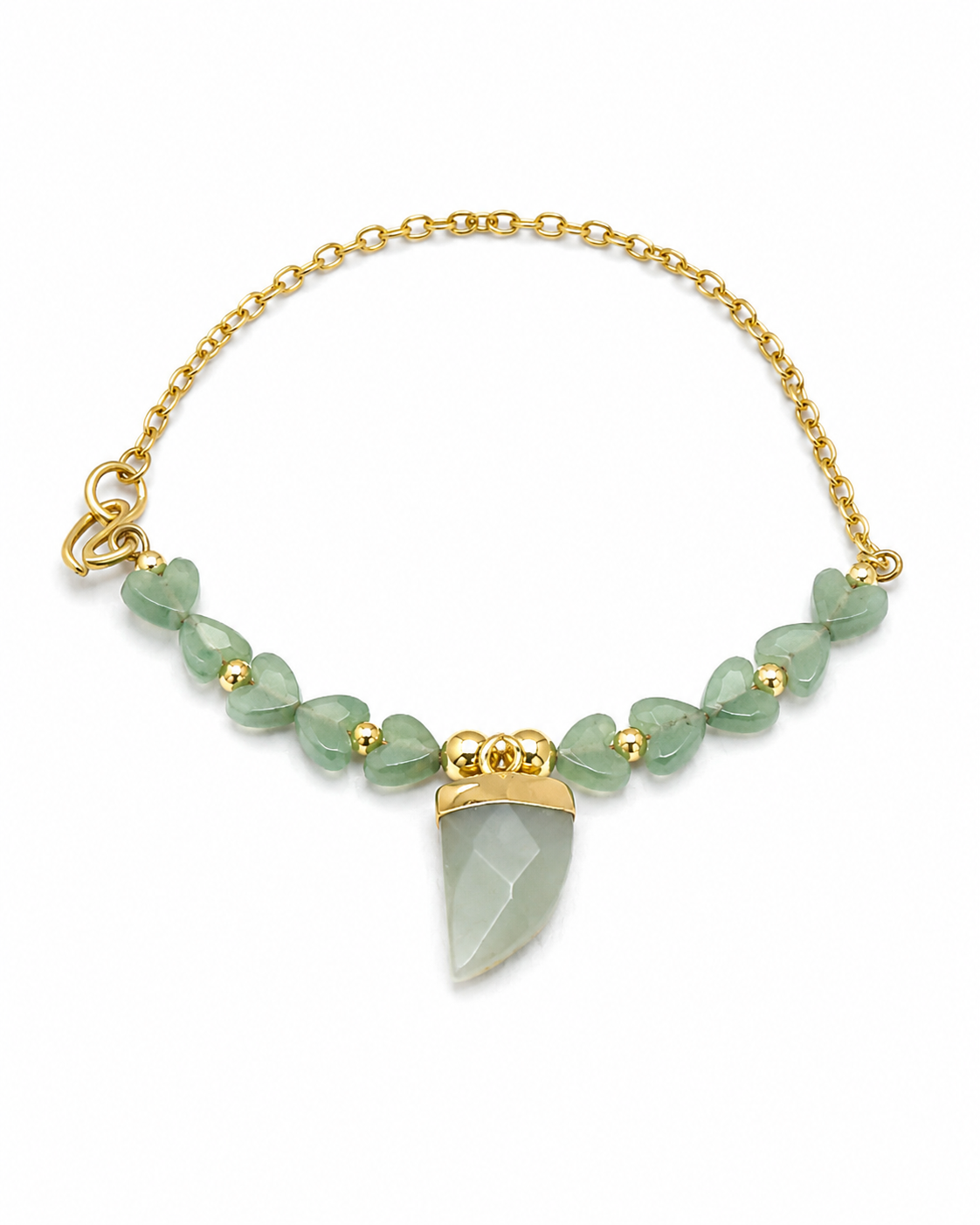 Aurora.  
Jade 
Hematite gold plated 
Sterling silver 925 gold plated