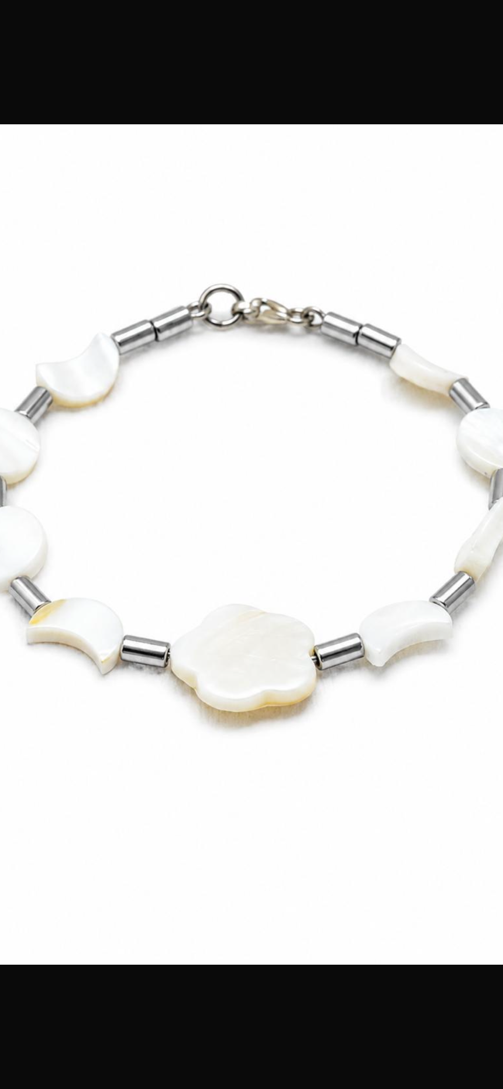 moonshine 1.       
Mother of pearl 
Hematite 
Sterling Silver 925