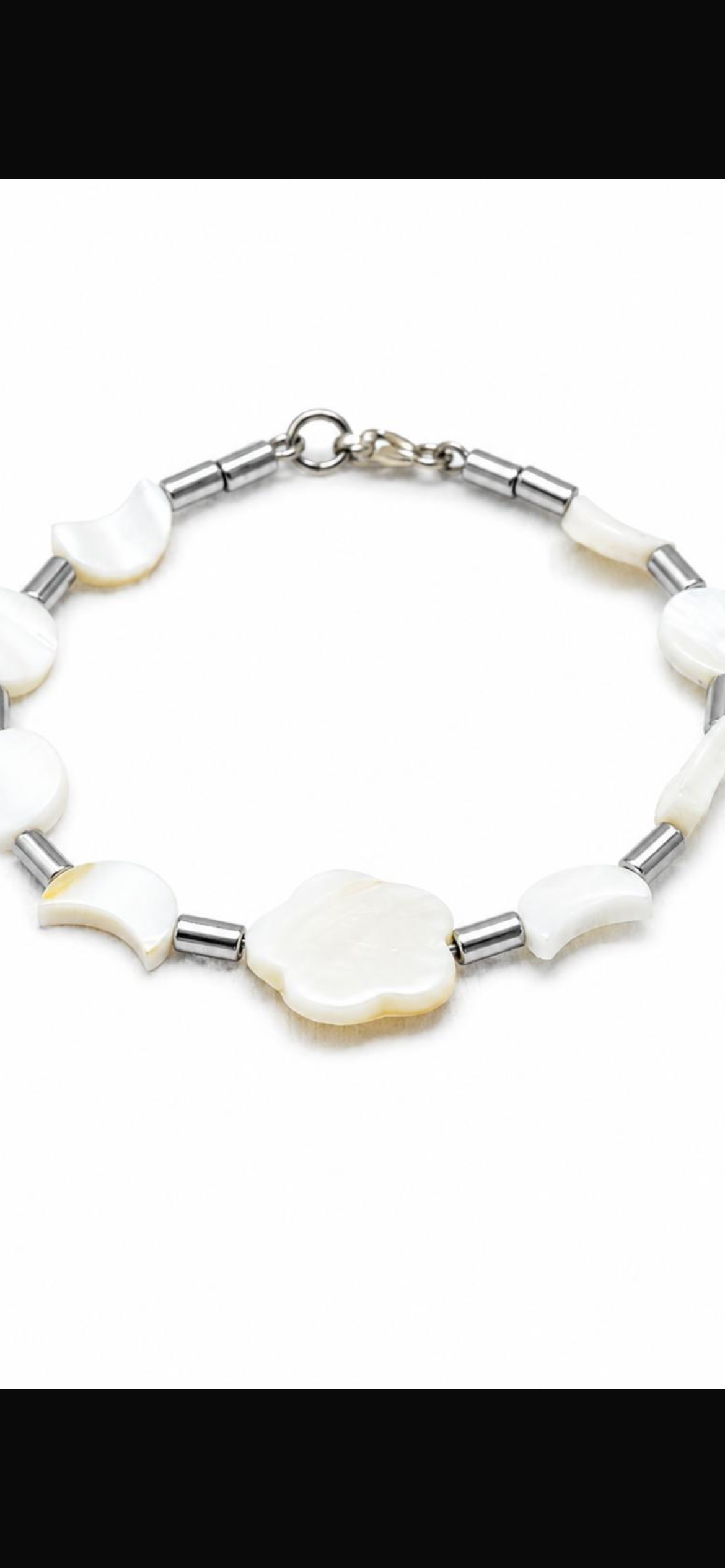 moonshine 1.       
Mother of pearl 
Hematite 
Sterling Silver 925