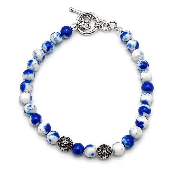Ocean marble.    
Ocean Jasper 
Sterling Silver 925