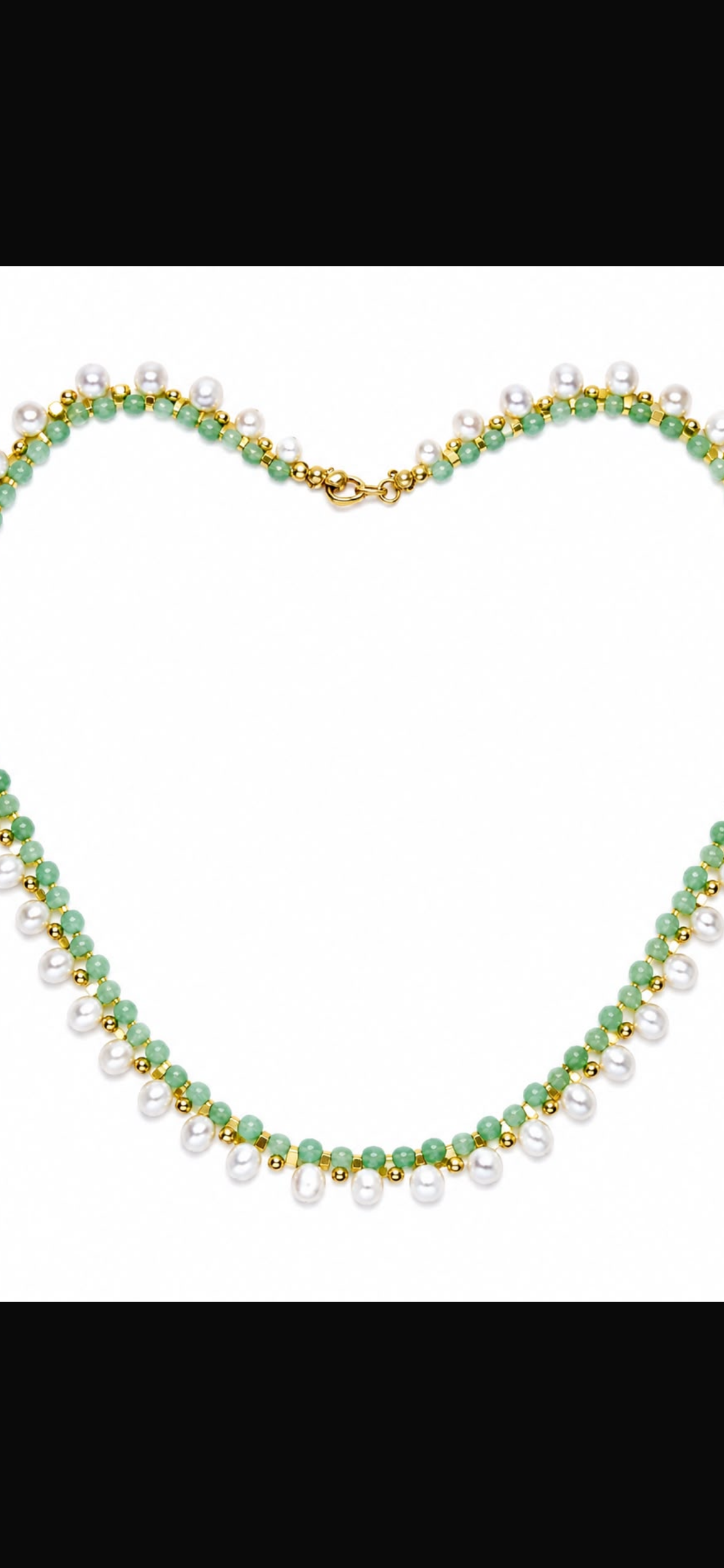 Balme breeze.       
Jade 
Pear
Hematite gold plated 
Sterling silver 926 gold plated
