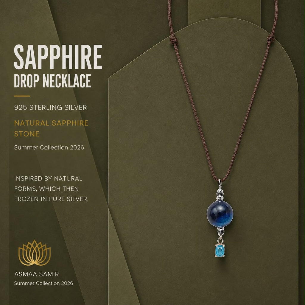 Blue agate 
Cubic zirconia 
Leather cortex 
Sterling silver 925
