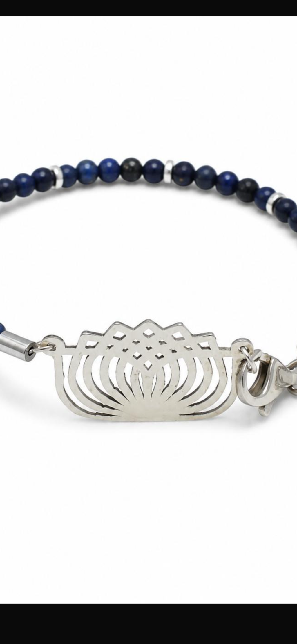 Blue signature.    
Lapis 
Hematite 
Sterling silver 925