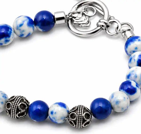 Ocean marble.    
Ocean Jasper 
Sterling Silver 925