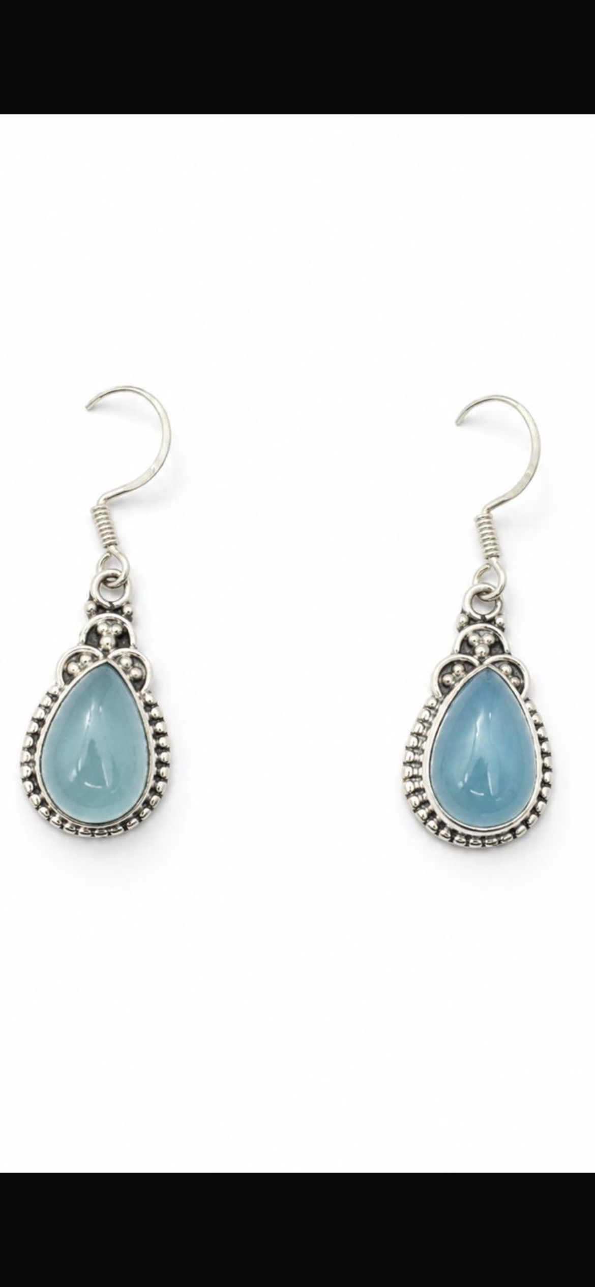 Sky drop.  
Aquamarine 
Sterling Silver 925