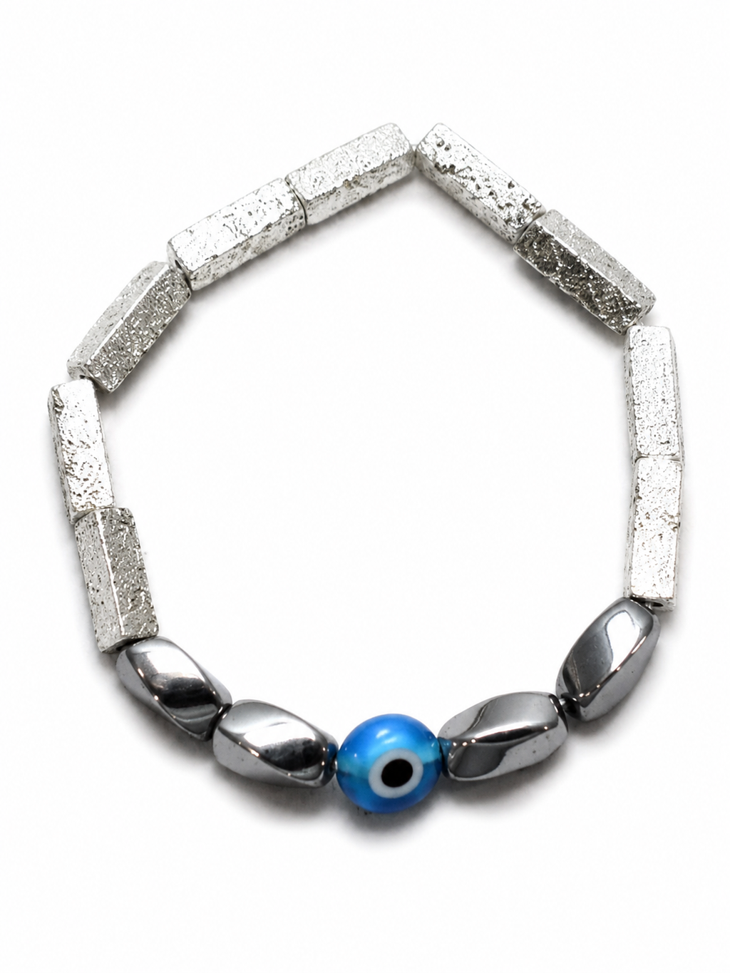 Evil steel 5.   
Hematite 
Lava stone 
Evil eye