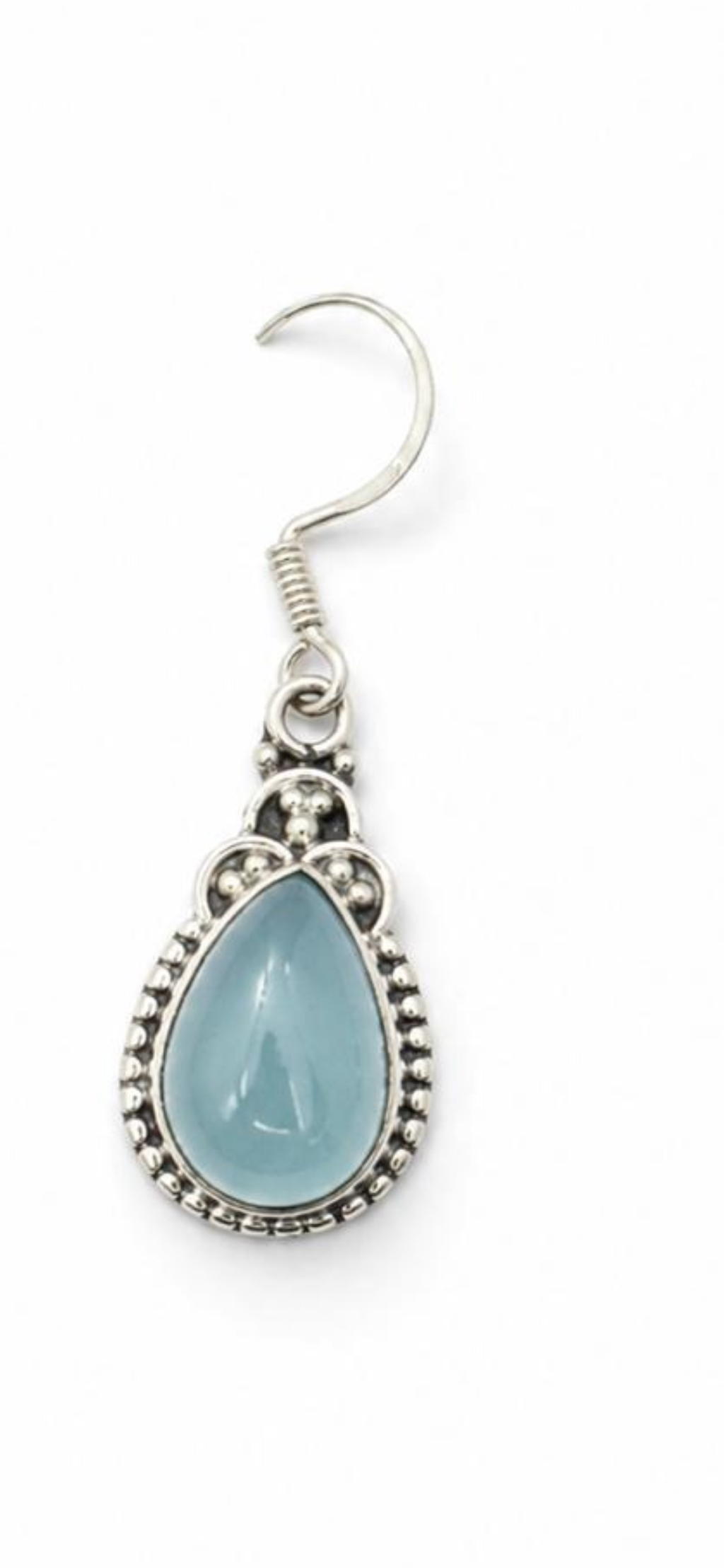 Sky drop.  
Aquamarine 
Sterling Silver 925