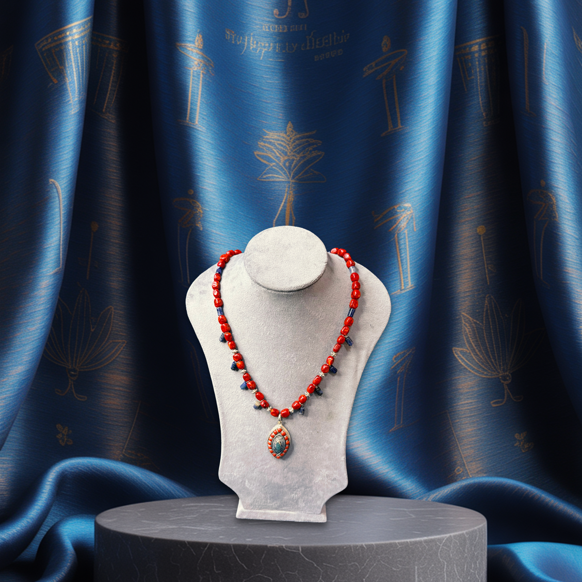 Red Relic Necklace & Earrings