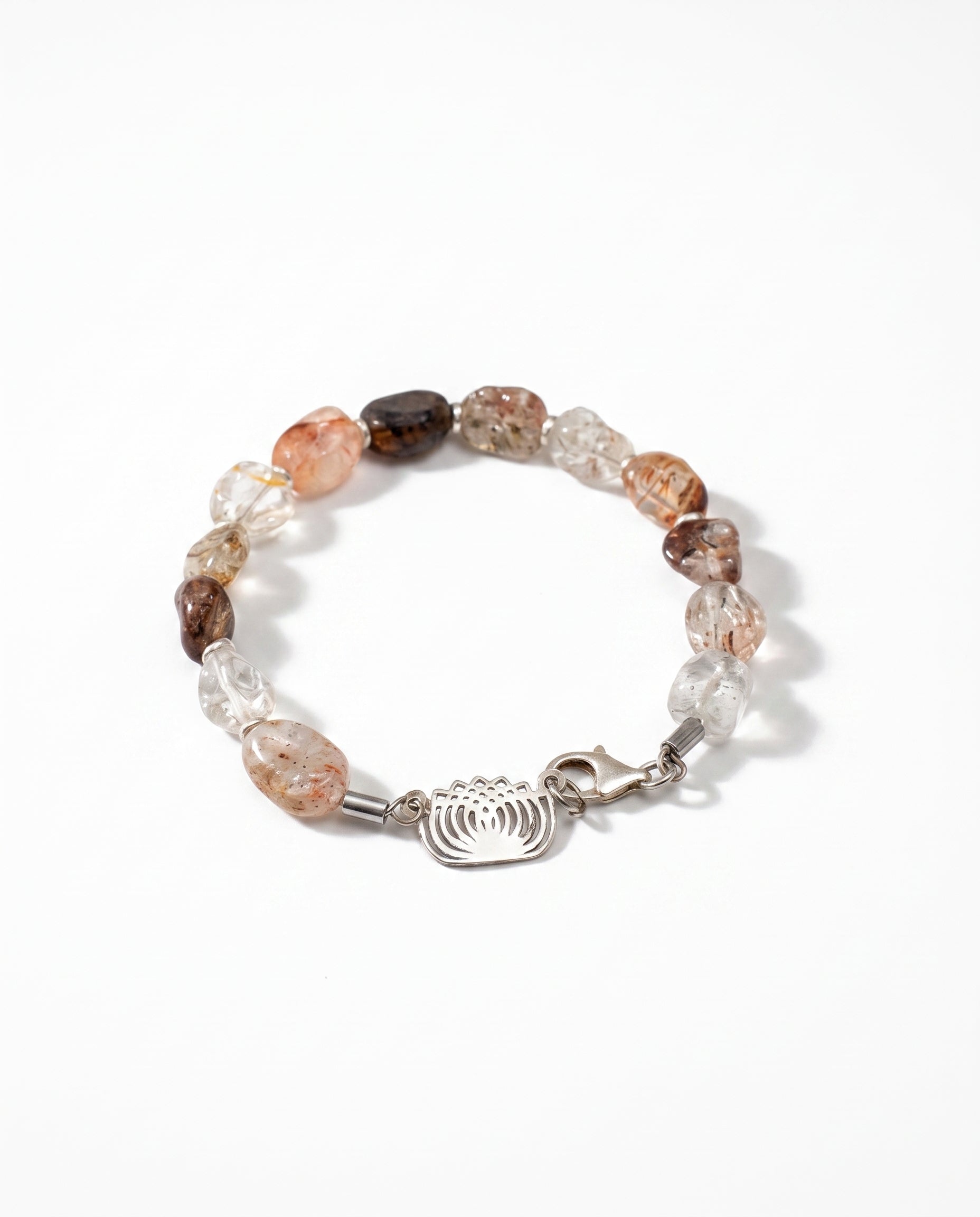 Blush signature.   
Rotel quartz
Hematite 
Sterling Silver 925