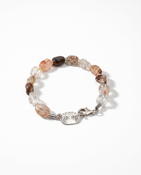 Blush signature.   
Rotel quartz
Hematite 
Sterling Silver 925