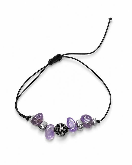 Amethyst dreams.        
Amethyst 
Sterling Silver 925
Hematite