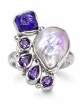 Royal pearl.   
Pearl 
Amethyst 
Sterling Silver 925