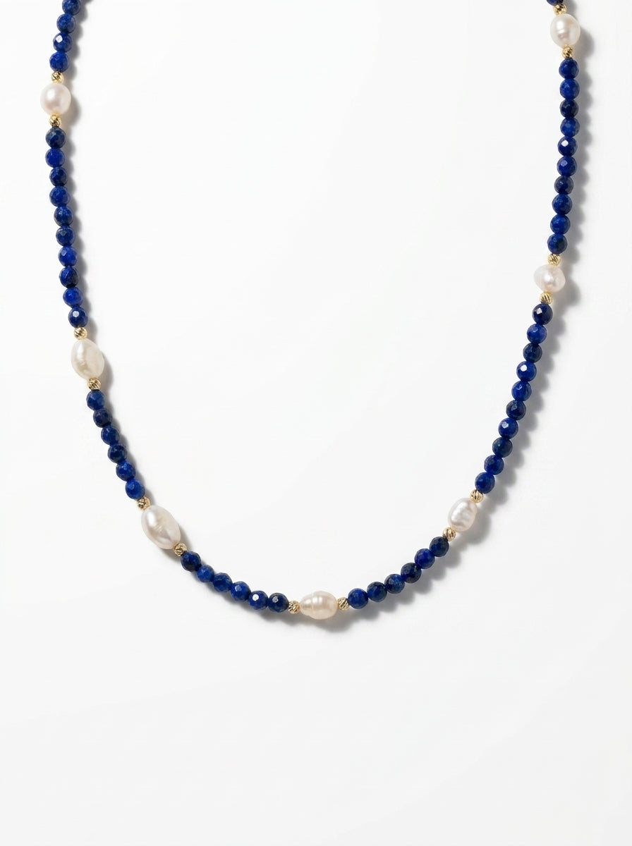 Blue jade 
Pearl 
Sterling silver 925 gold plated