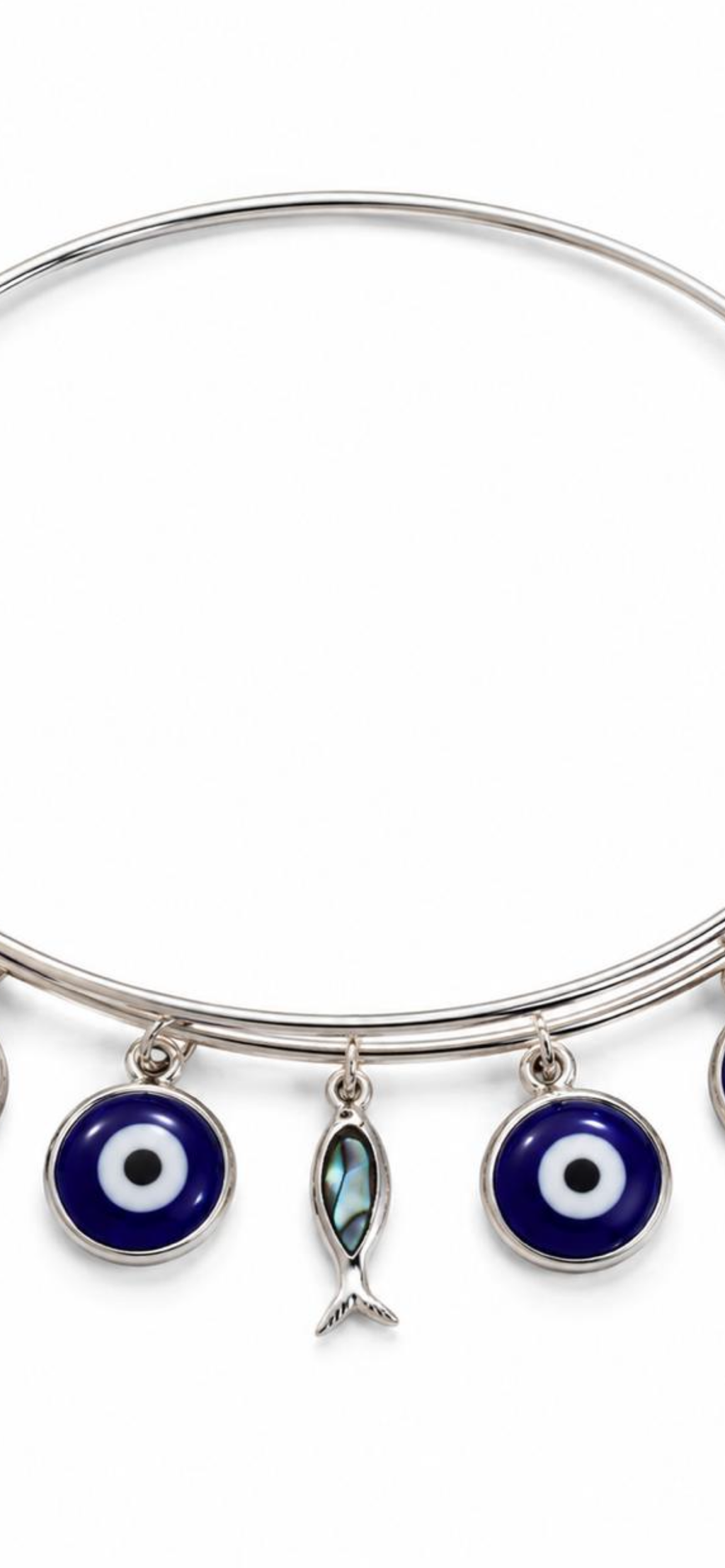 Sea guardian.    
Evil eye 
Abalone fish 
Sterling Silver 925