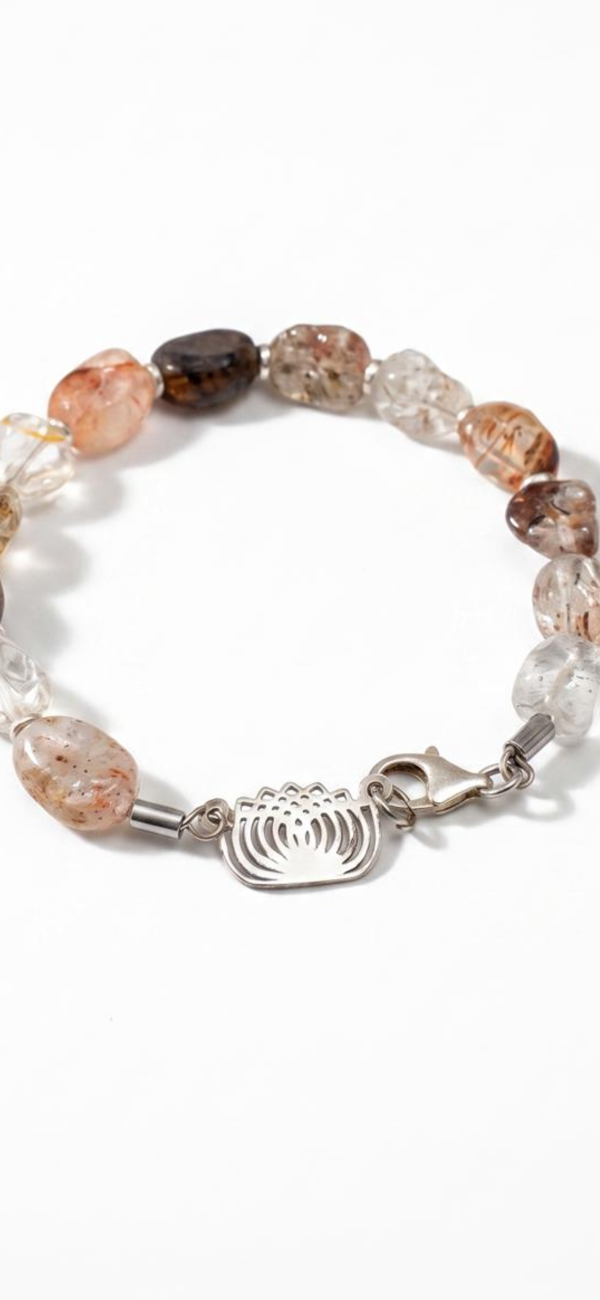 Blush signature.   
Rotel quartz
Hematite 
Sterling Silver 925