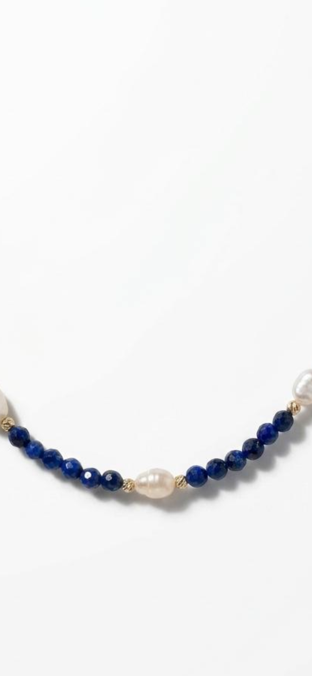Blue jade 
Pearl 
Sterling silver 925 gold plated