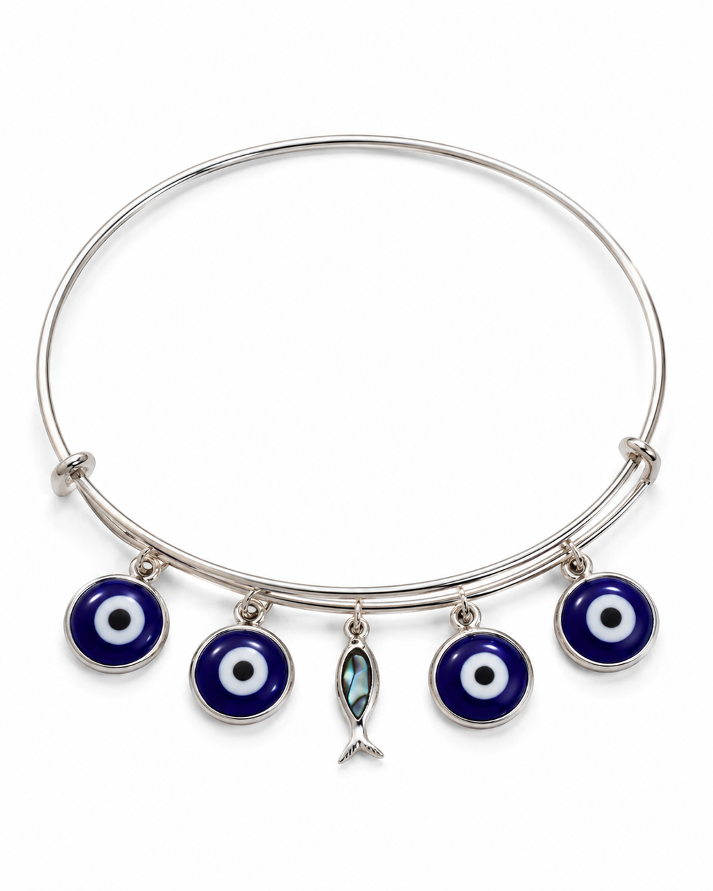 Sea guardian.    
Evil eye 
Abalone fish 
Sterling Silver 925