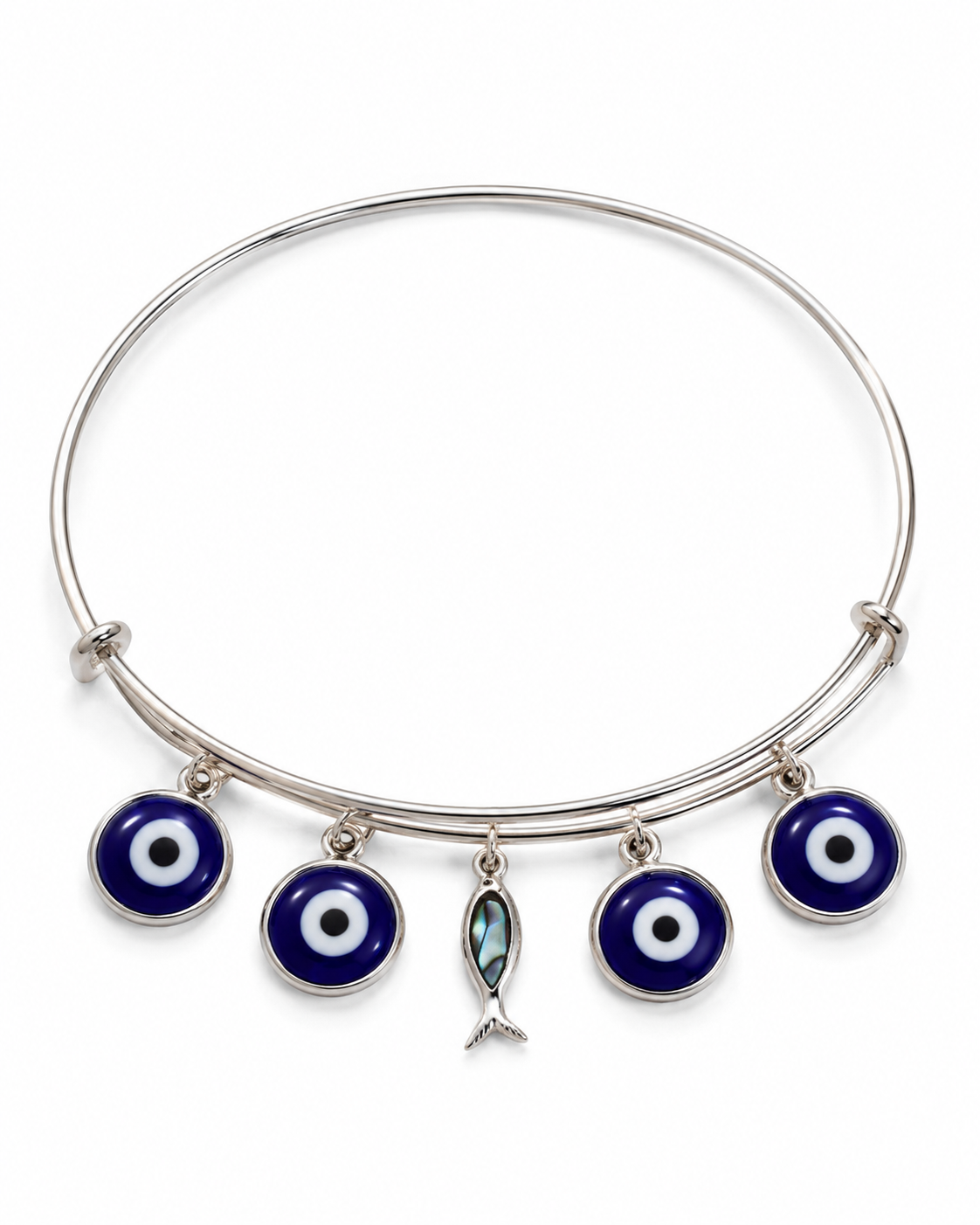 Sea guardian.    
Evil eye 
Abalone fish 
Sterling Silver 925