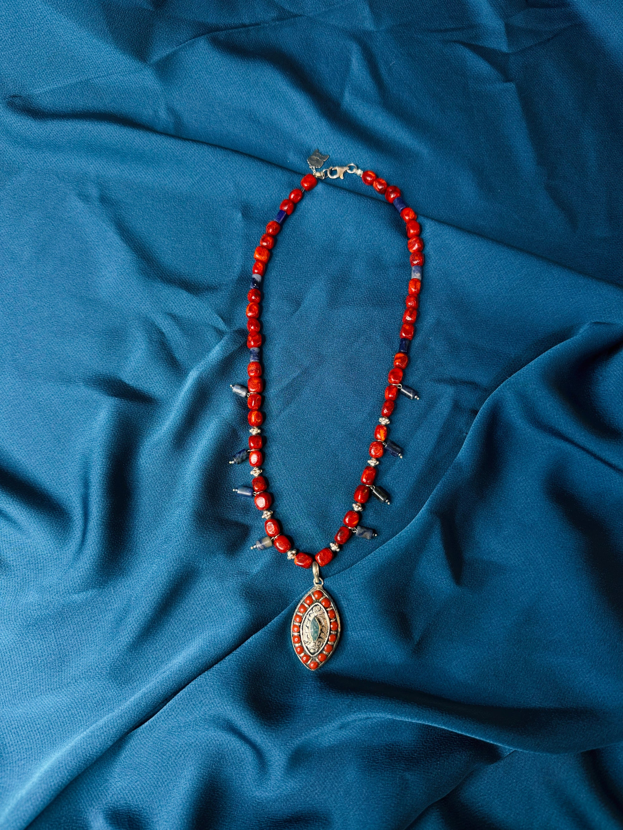 Red Relic Necklace & Earrings