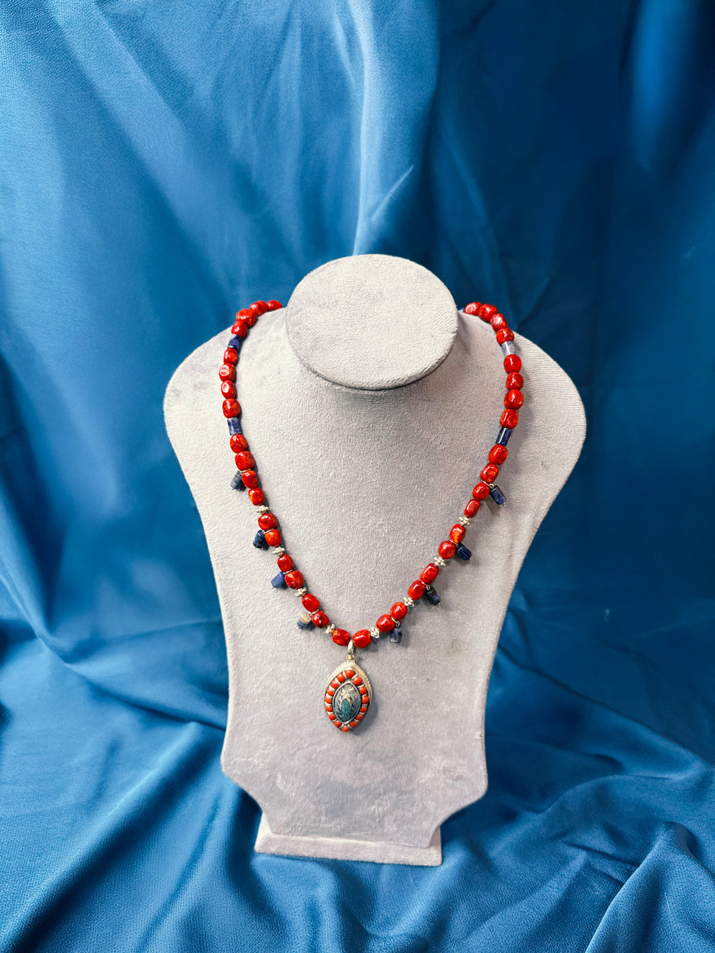 Red Relic Necklace & Earrings