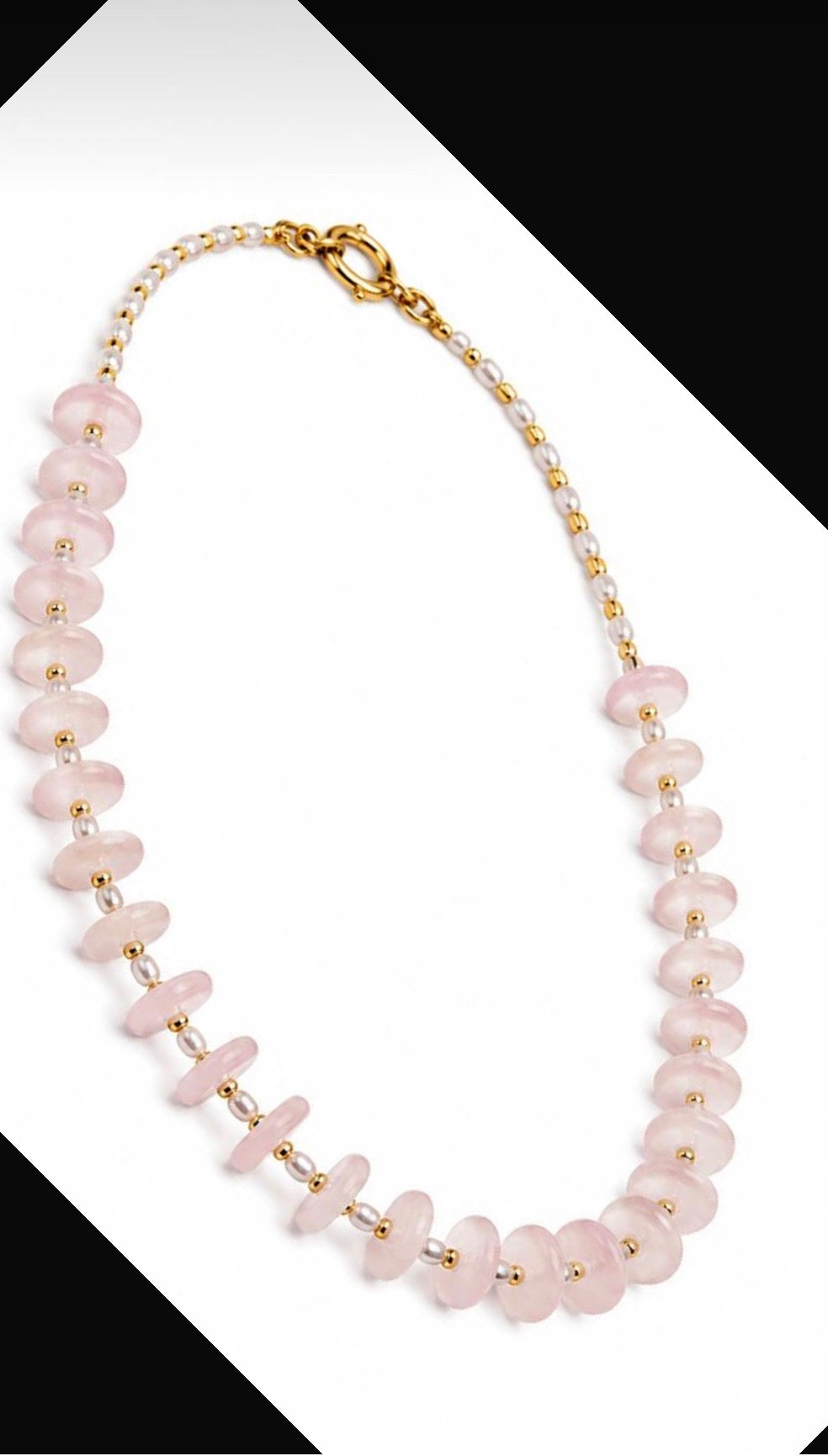 Rose quartz 
Hematite 
Sterling silver 925 gold plated