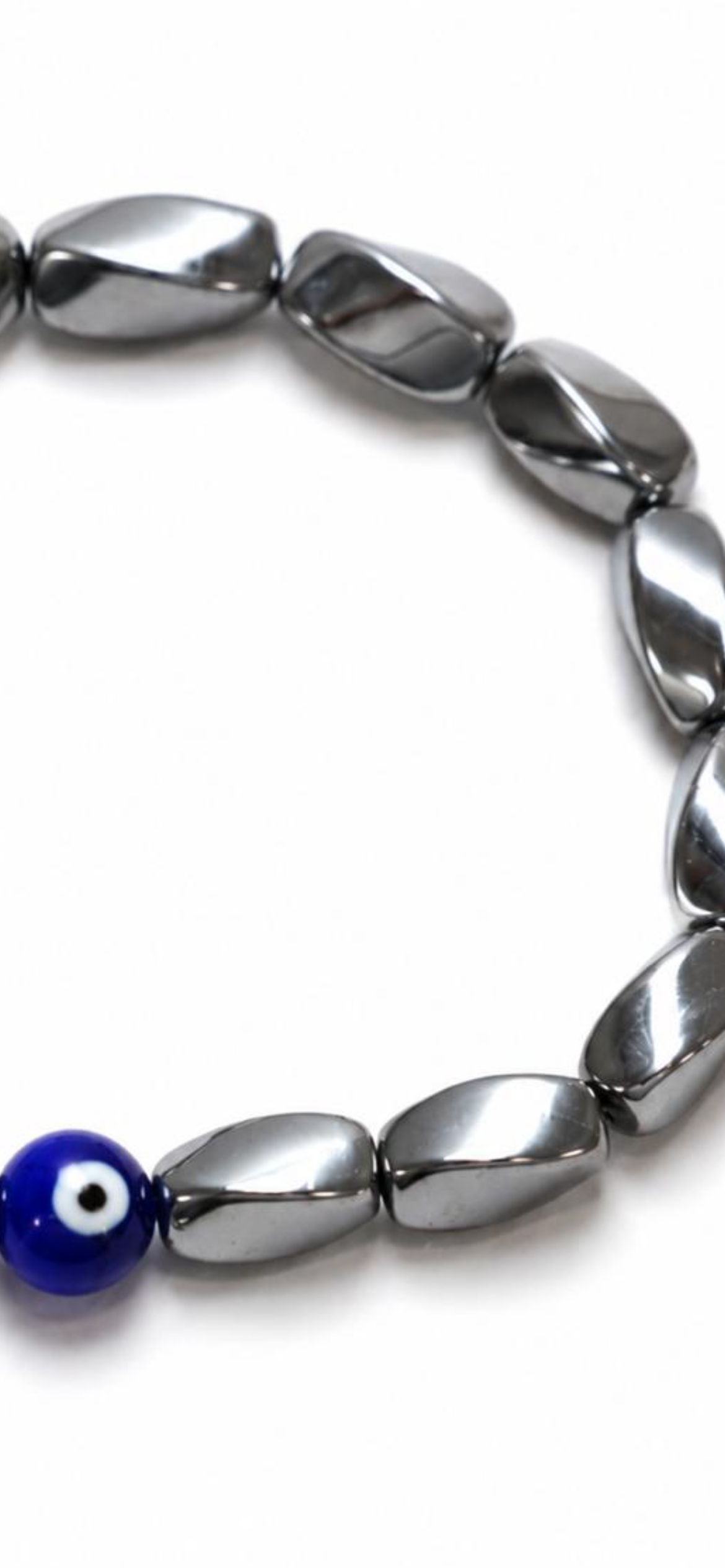 Evil steel.    
Hematite 
Evil eye