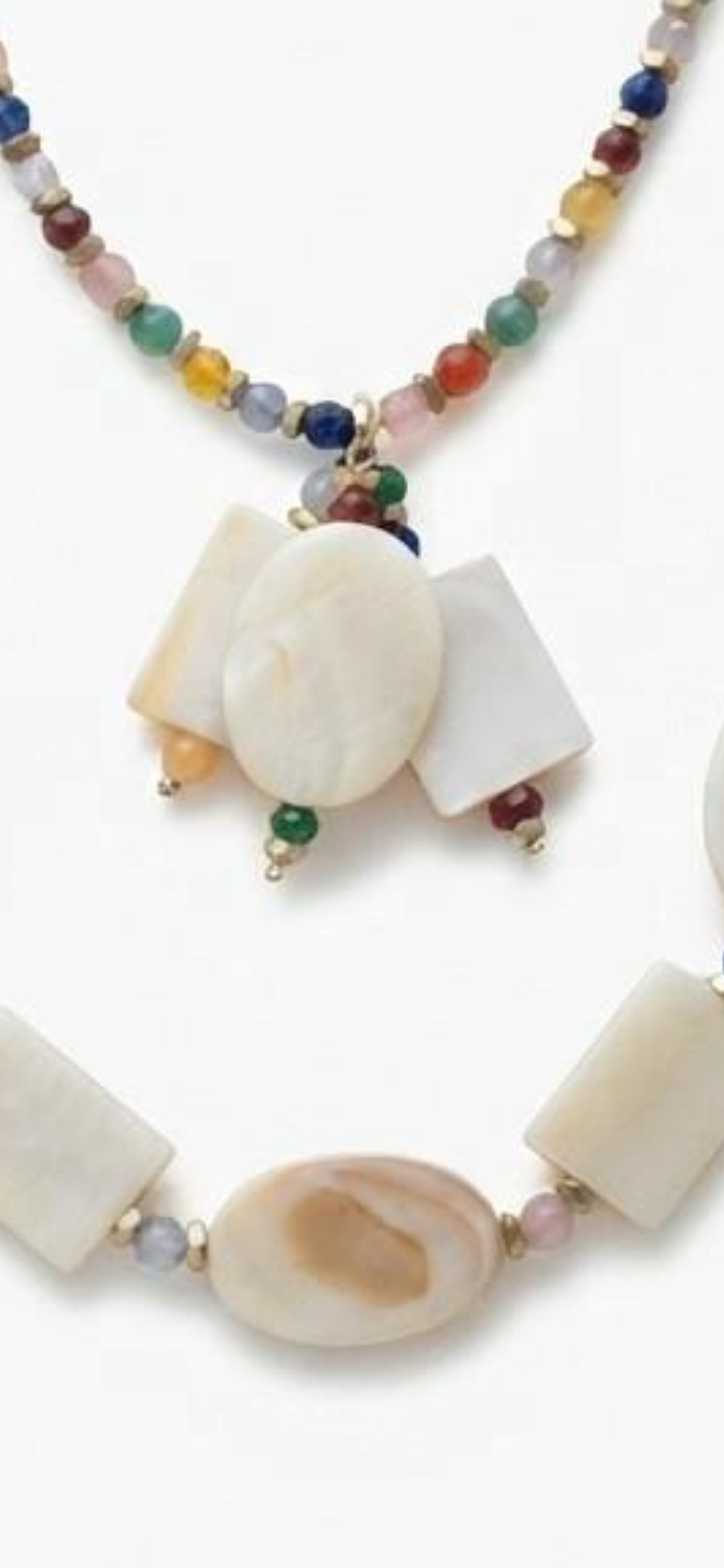 Multi colour jade 
Mother of pearl 
Hematite 
Sterling silver 925
