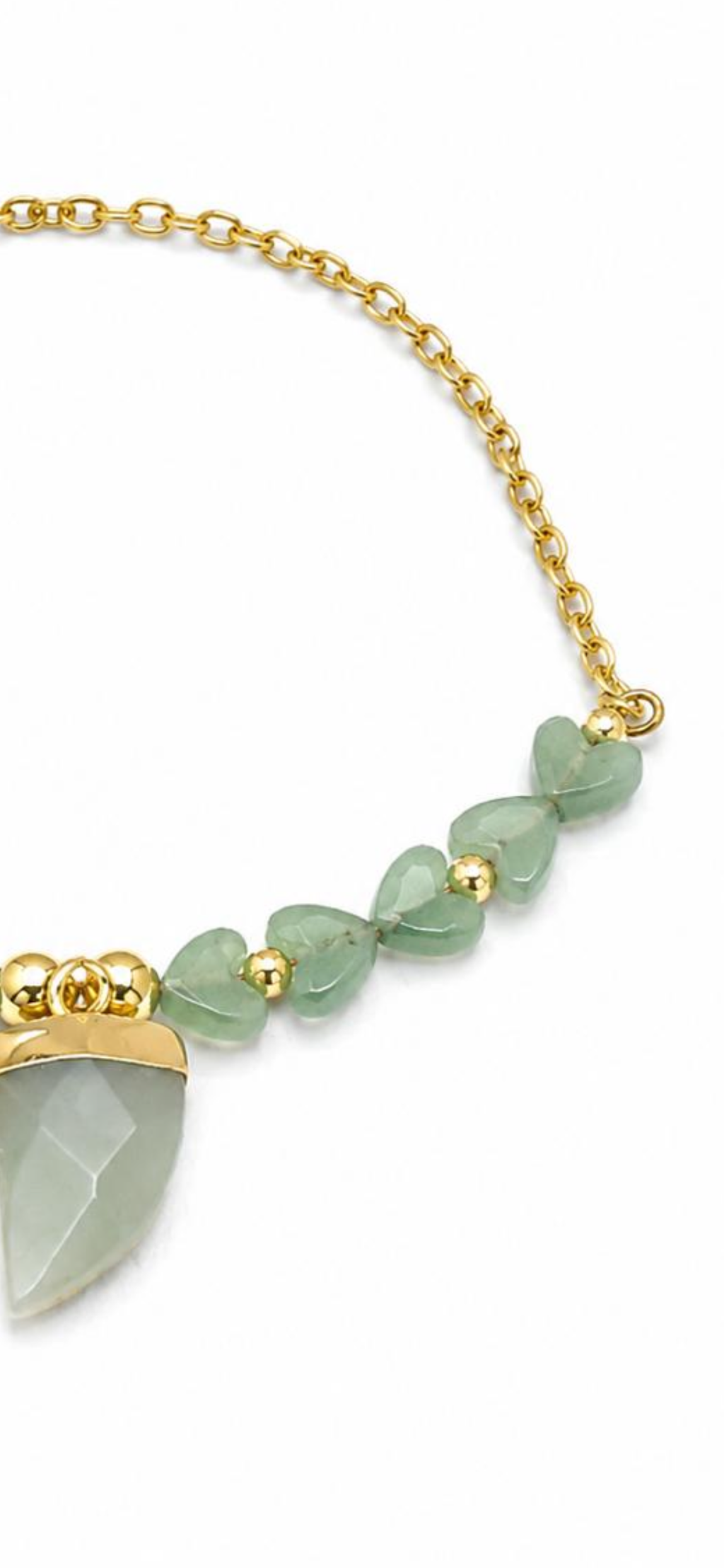 Aurora.  
Jade 
Hematite gold plated 
Sterling silver 925 gold plated