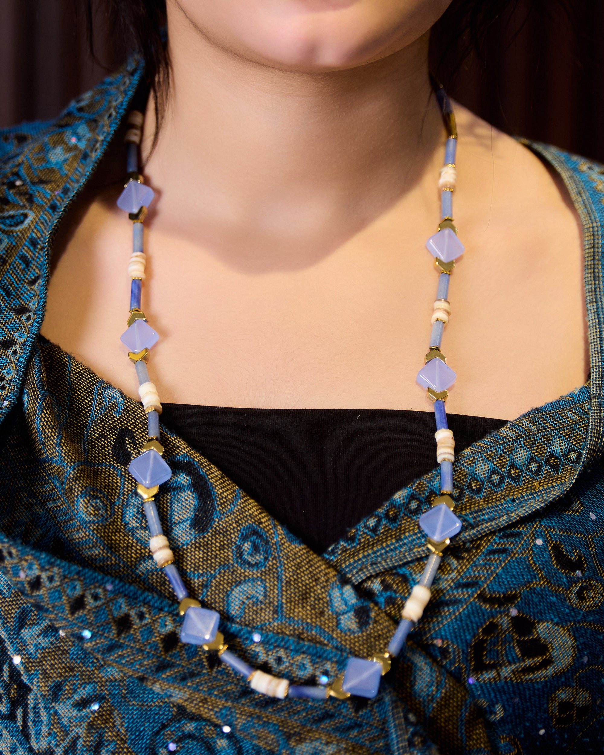 Azure Geometry Necklace