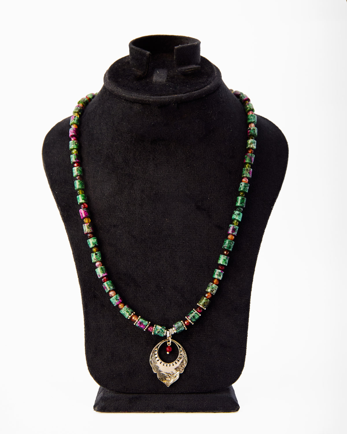 Mosaic Crescent Necklace