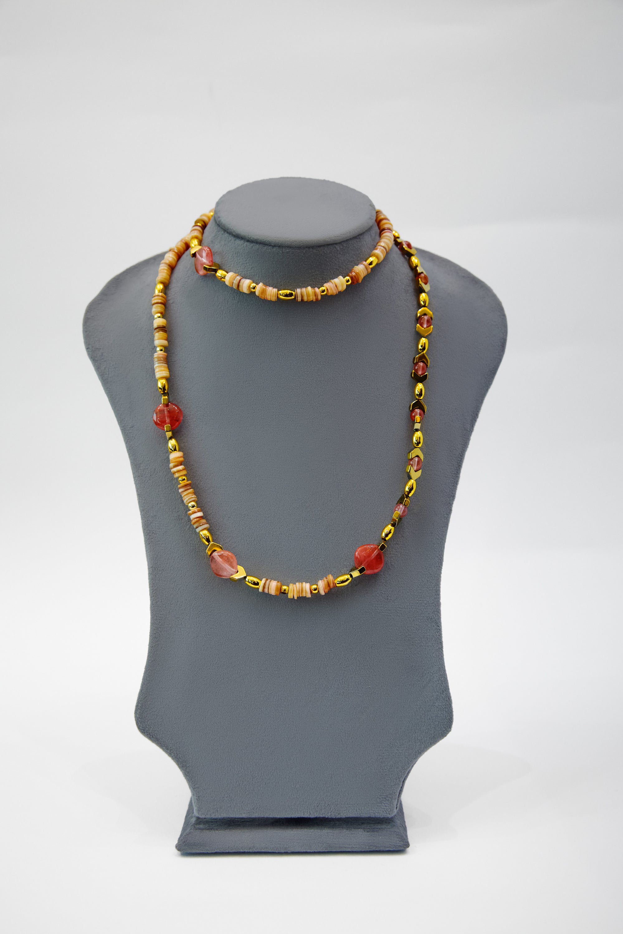 Rose Crescent Necklace