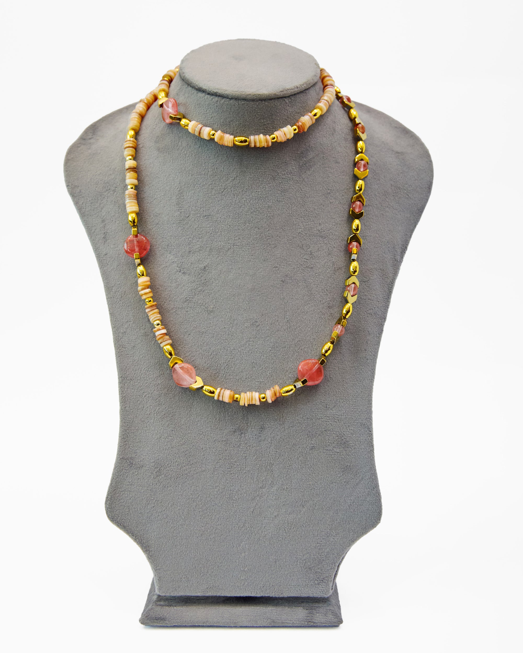 Rose Crescent Necklace