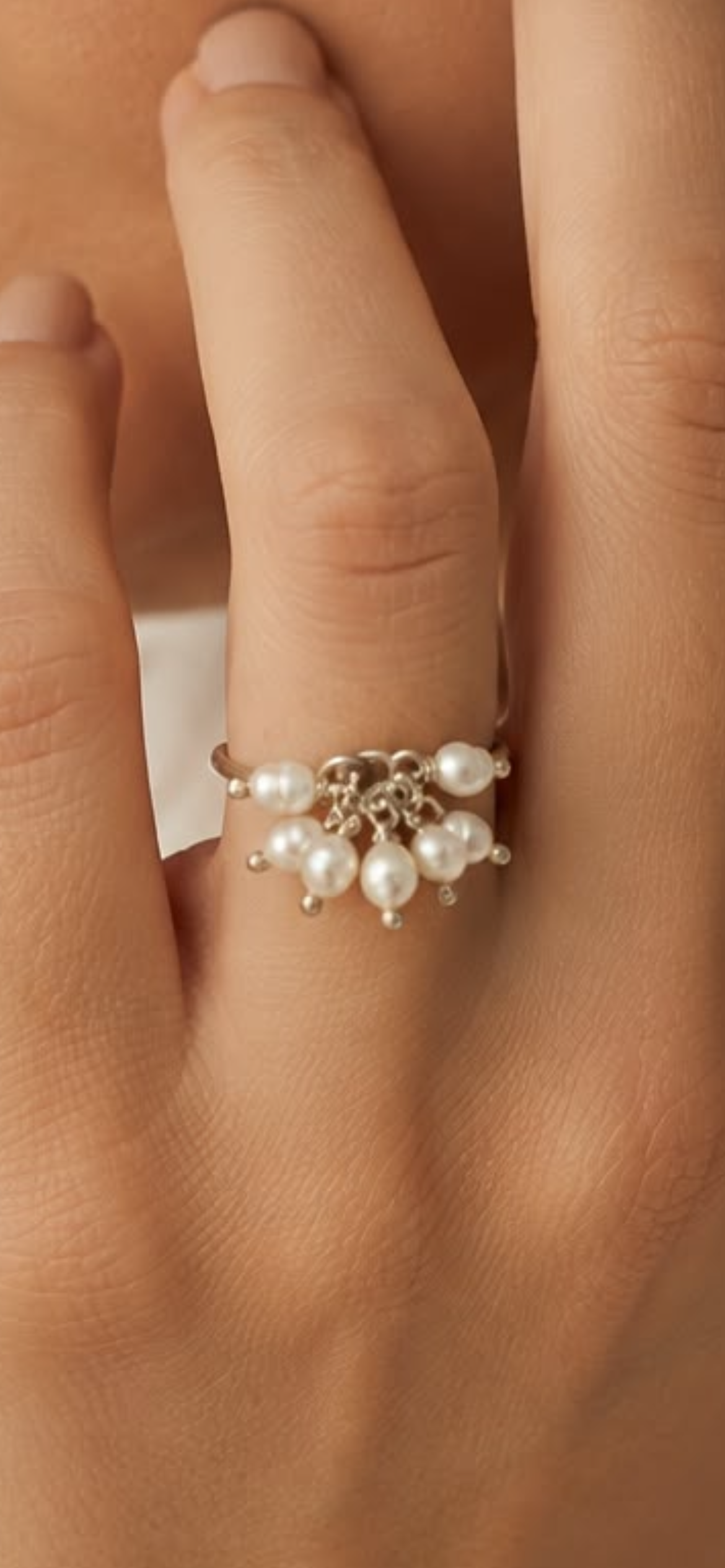 Pearl.   Sterling silver 925