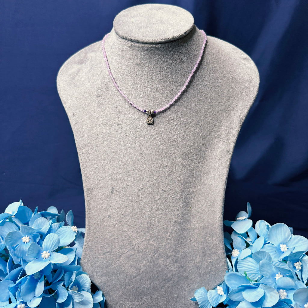 Violet Linea – Purple Agate Necklace - Unisex