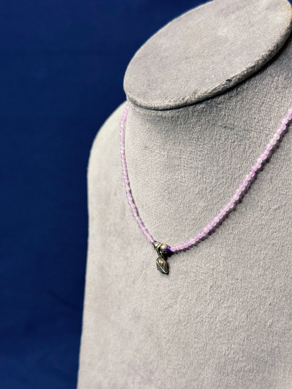 Violet Linea – Purple Agate Necklace - Unisex