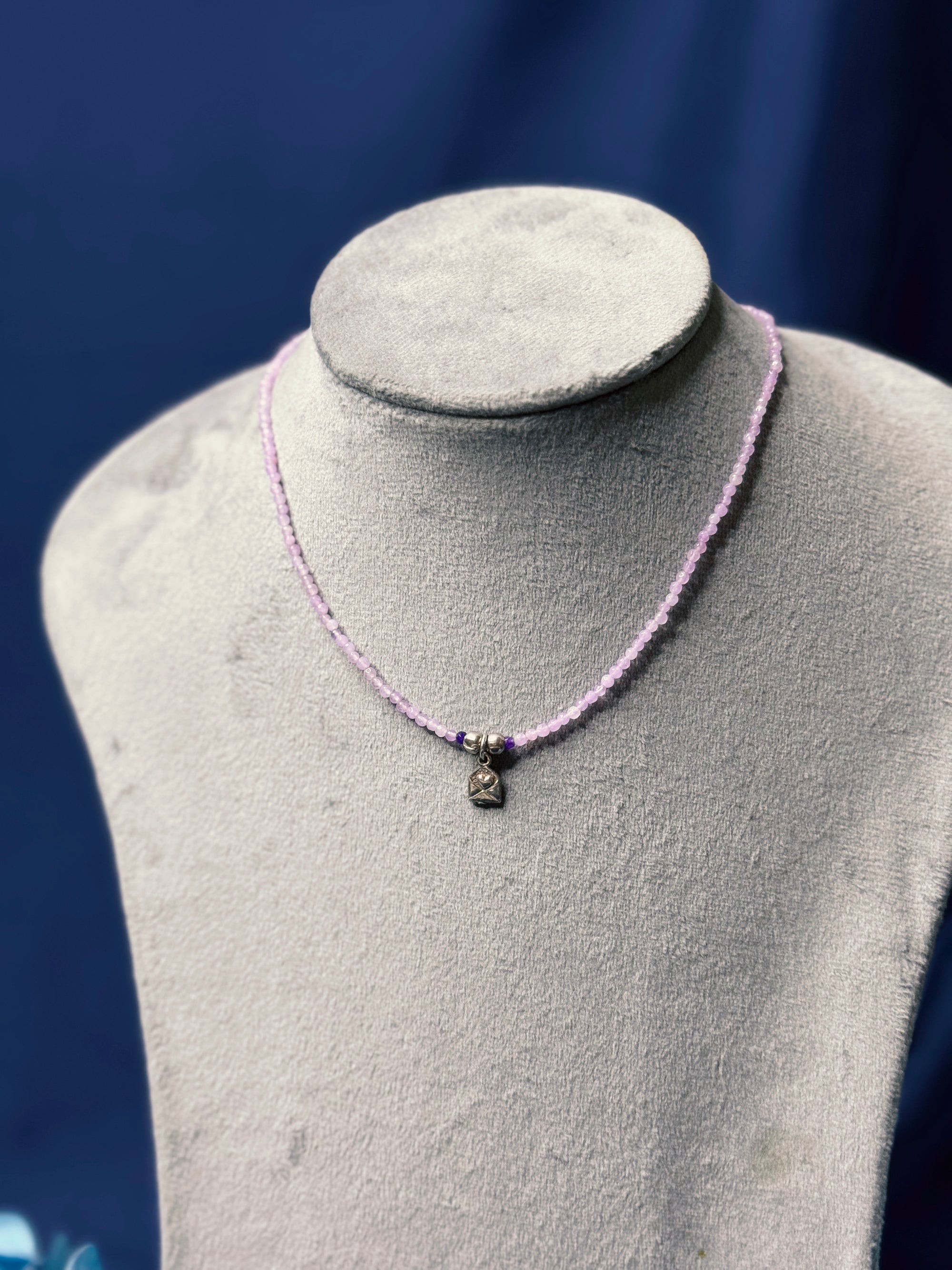 Violet Linea – Purple Agate Necklace - Unisex