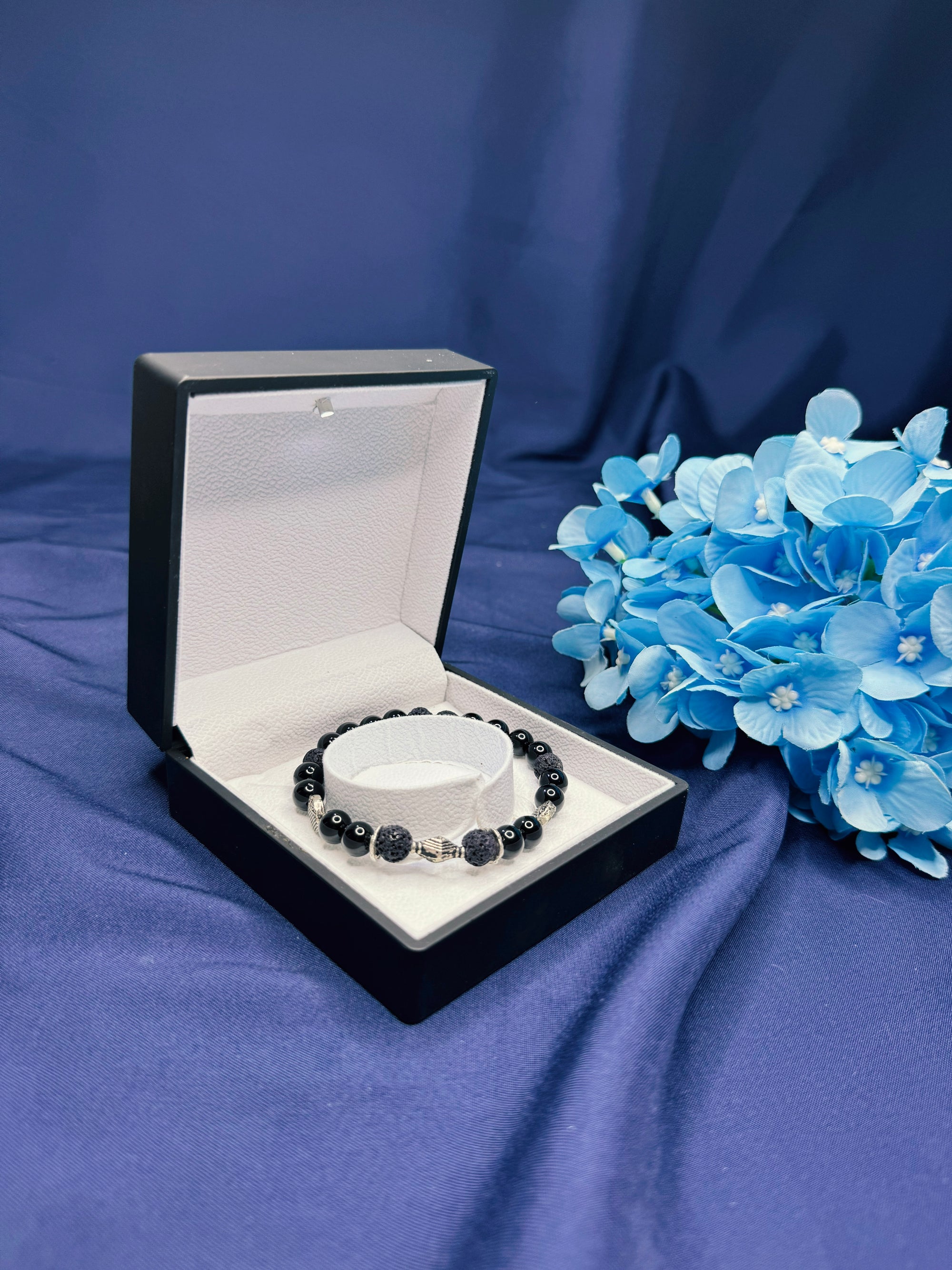 Obsidian Line bracelet - Unisex