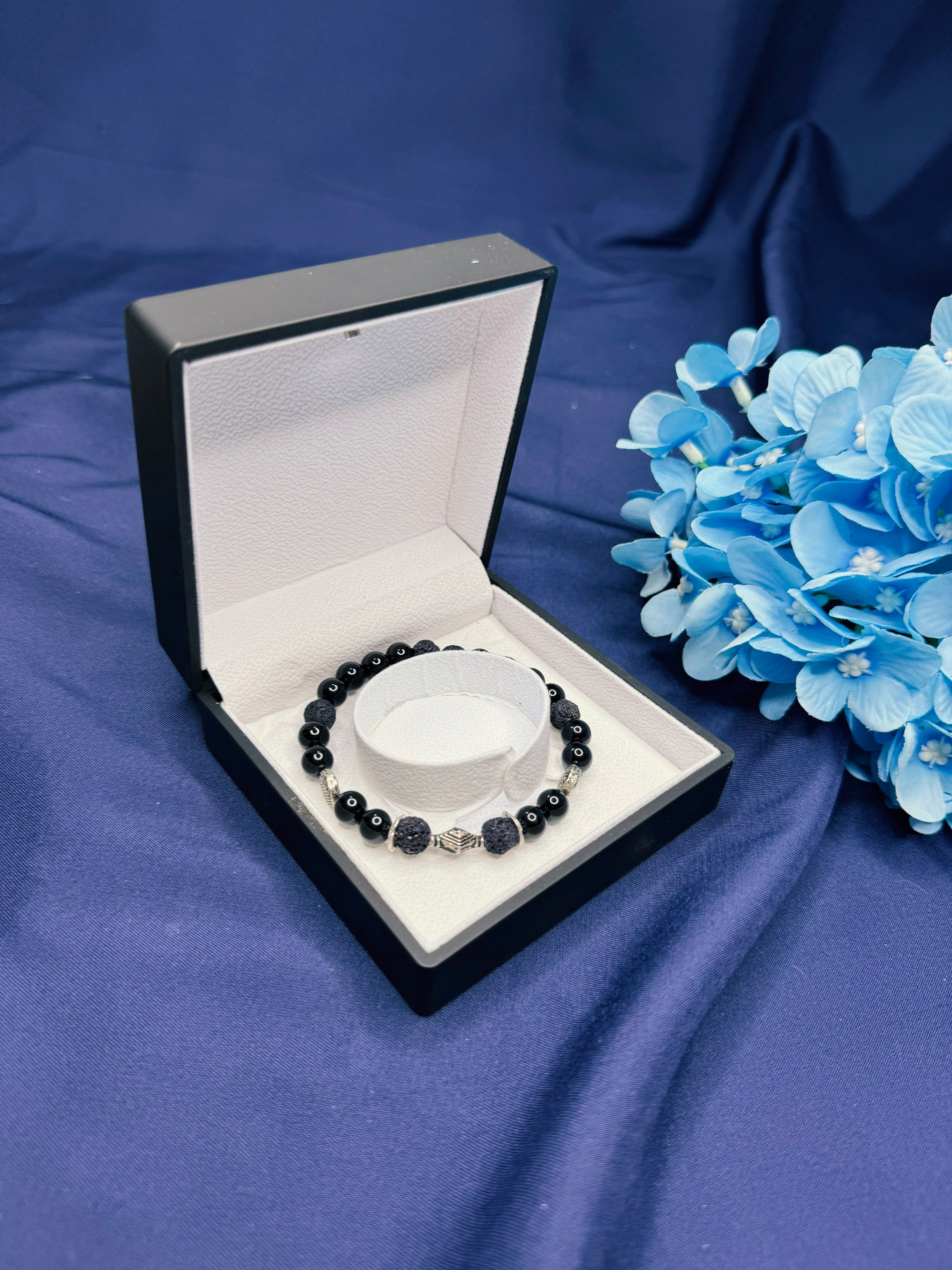 Obsidian Line bracelet - Unisex