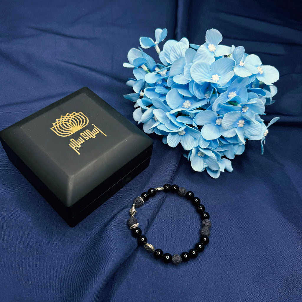 Obsidian Line bracelet - Unisex