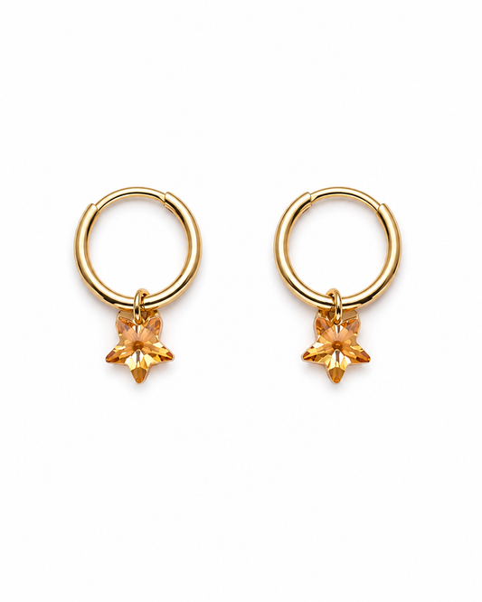 Starlight.  
Cubic zirconia 
Sterling Silver 925 gold plated